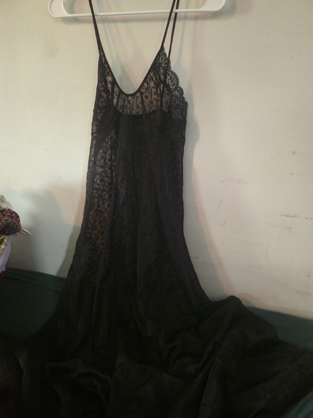 Black Lace Slip Dress with Delicate Straps